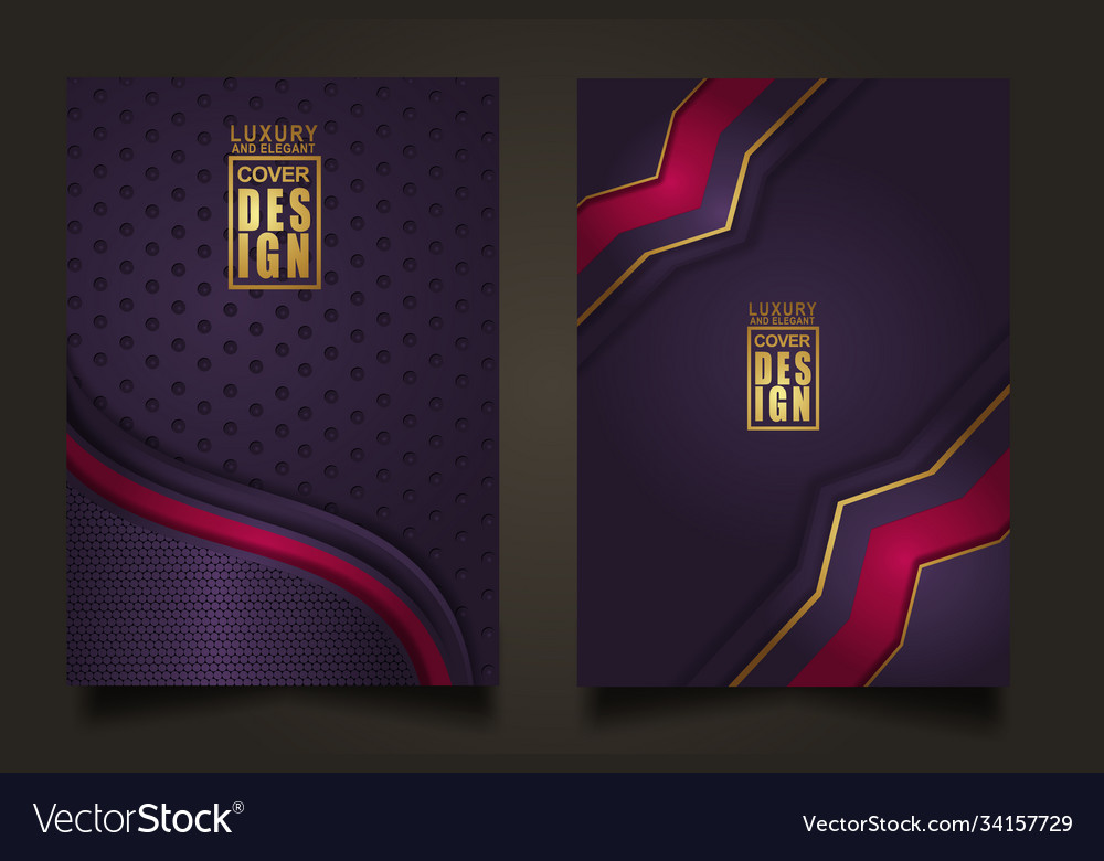 Set cover design template with luxury and elegant Vector Image Set cover design template with luxury and elegant