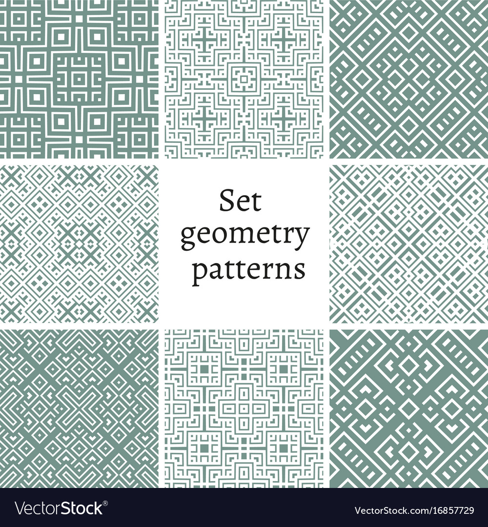 Set of ornamental patterns for backgrounds