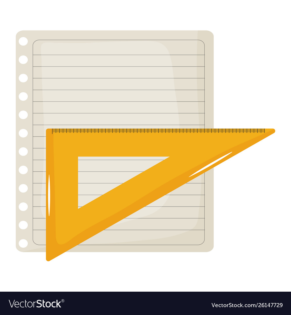 Sheet notebook paper with rule Vector Image Sheet notebook paper with rule