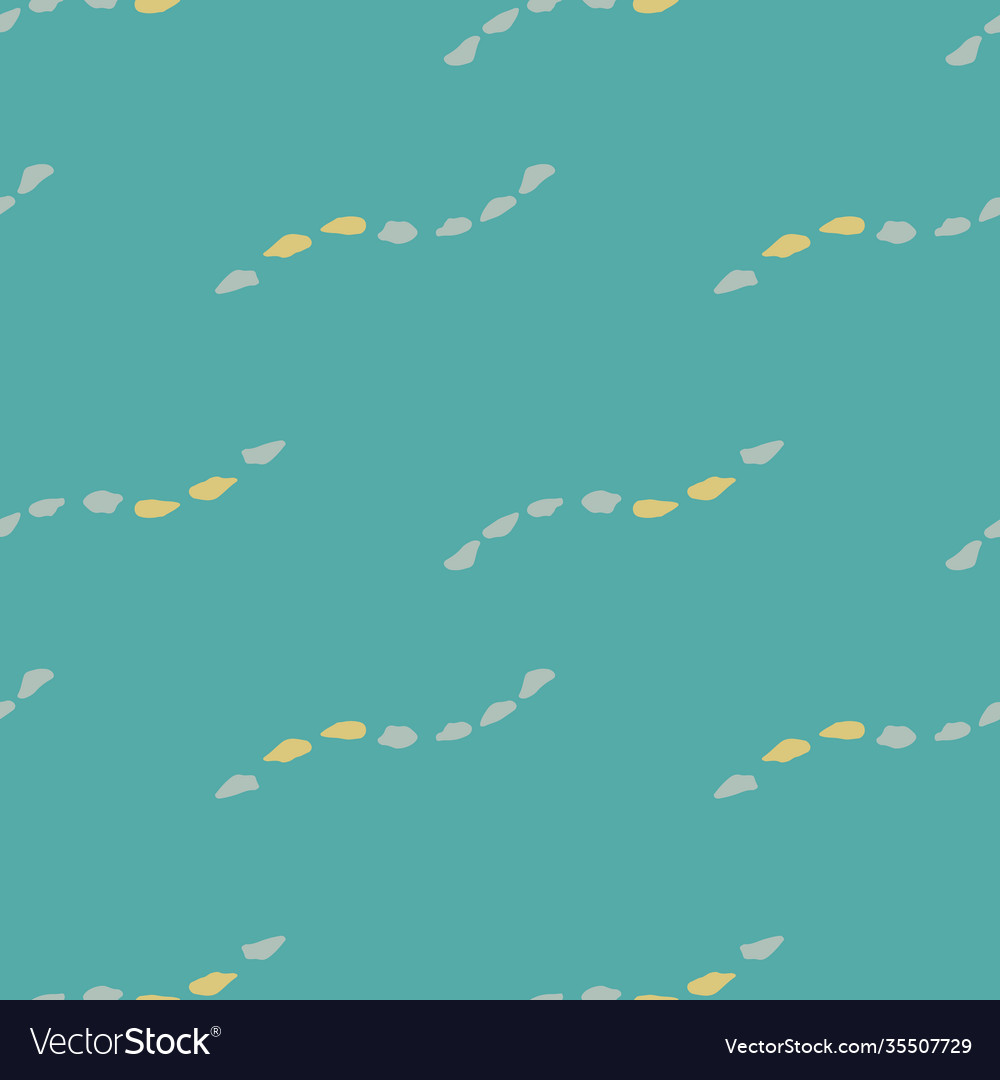 Simple dashed ocean waves seamless pattern