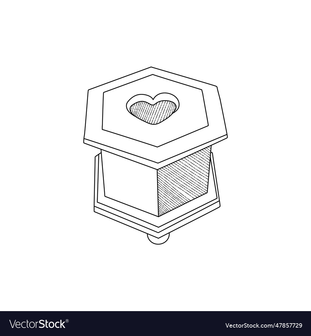 Tissue box line icon simple art design vector image Tissue box line icon simple art design