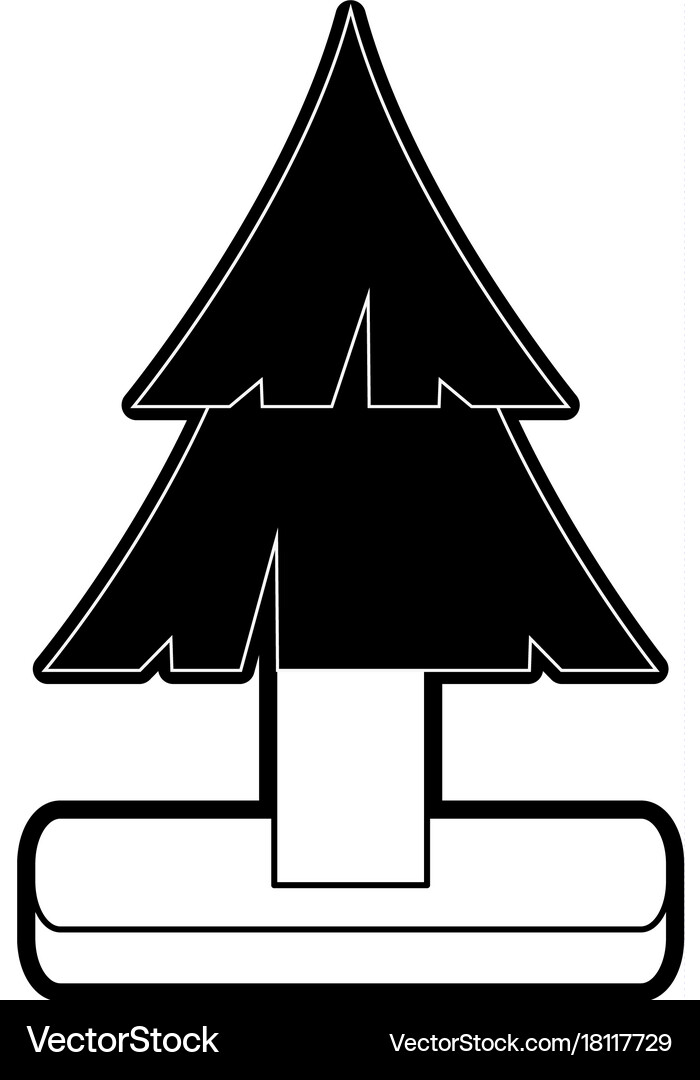 Tree pine isolated Royalty Free Vector Image - VectorStock