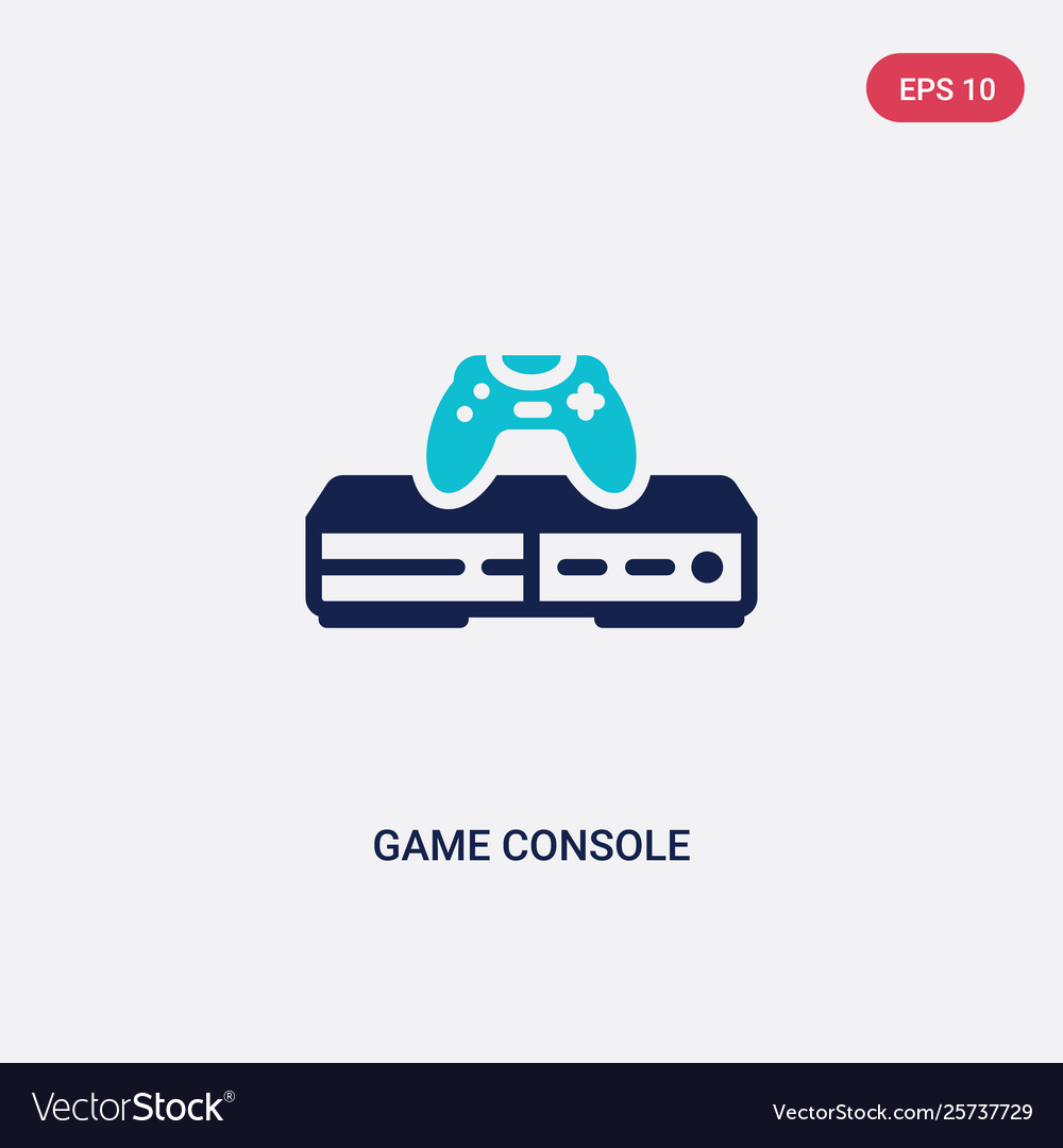 Two color game console icon from electronic vector image Two color game console icon from electronic