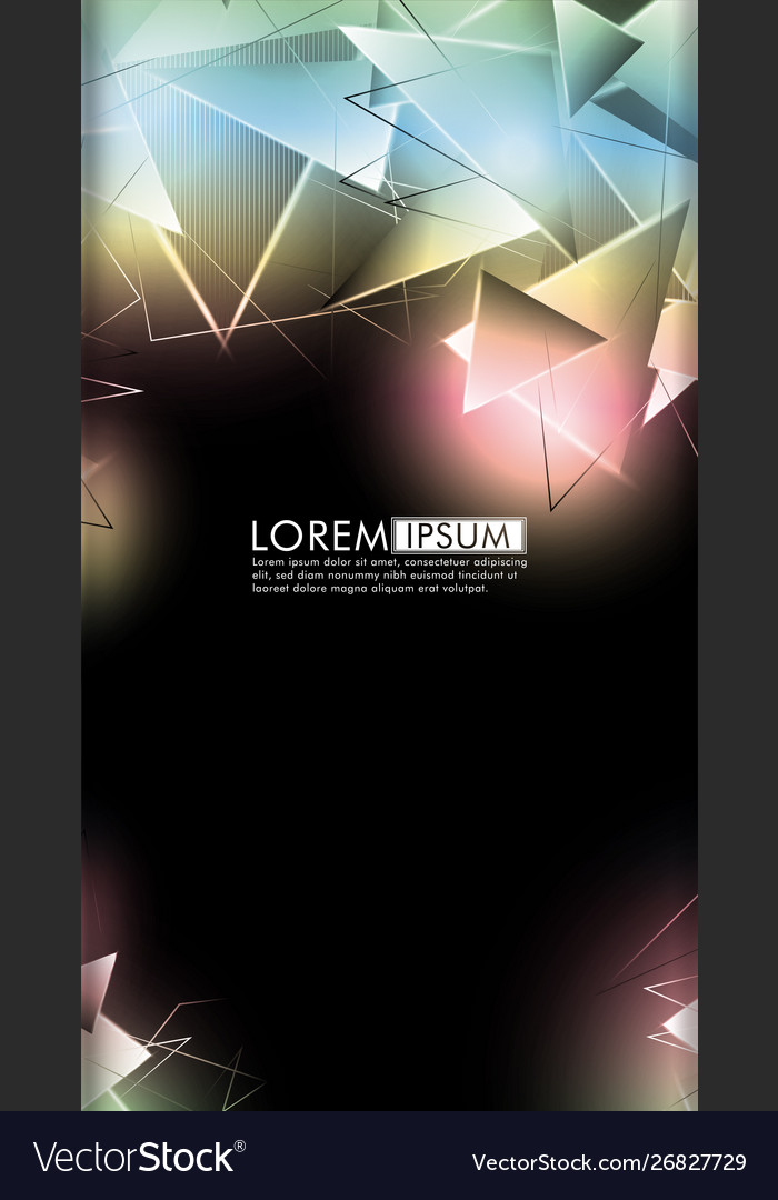 Vertical triangle background abstract composition vector image Vertical triangle background abstract composition