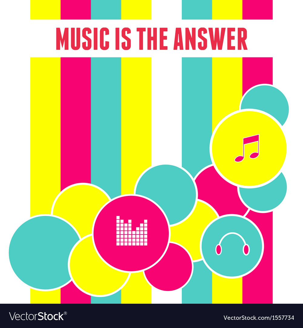 Abstract Music Background - Colorful Notes