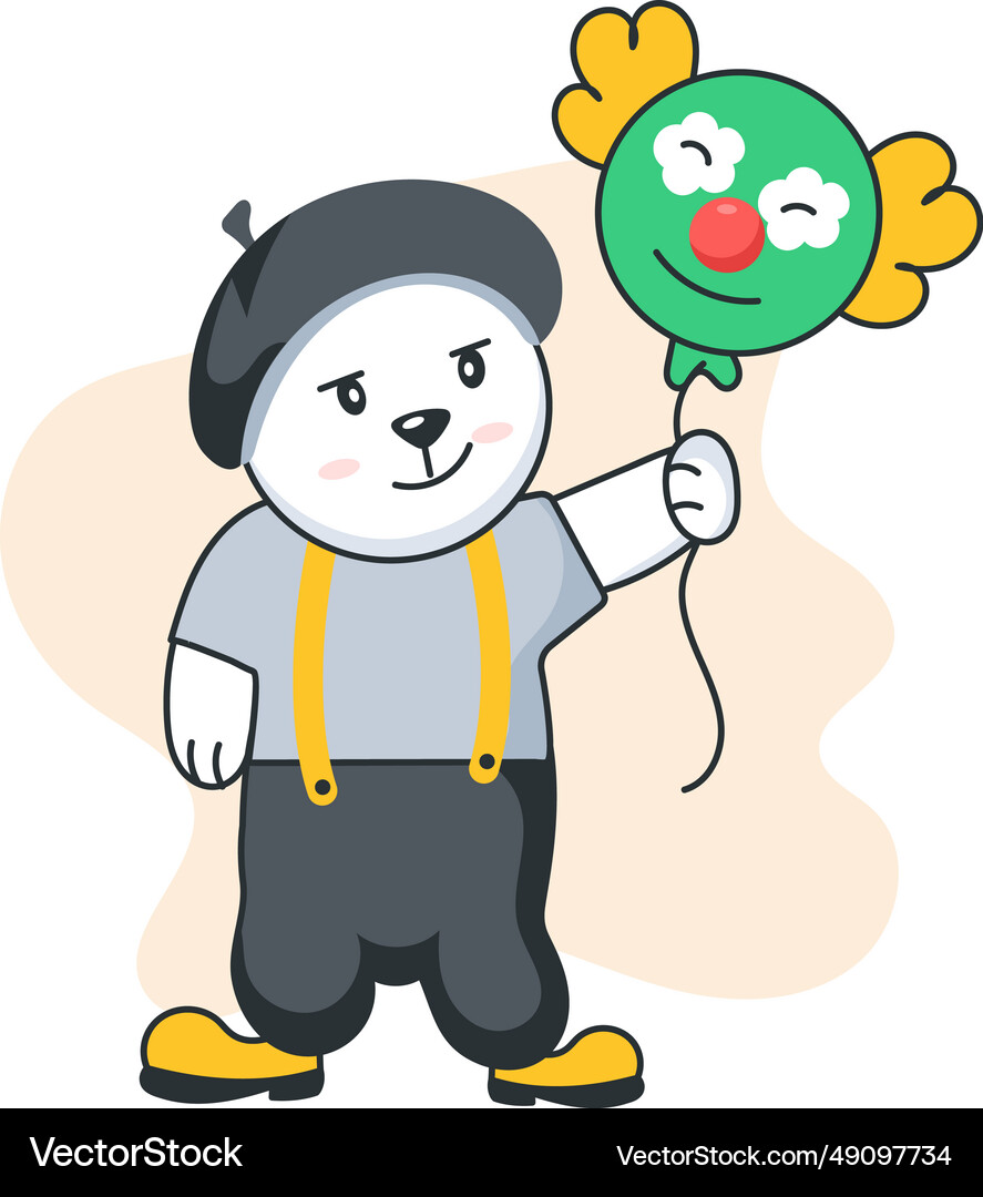 Clown Balloon Royalty Free Vector Image Vectorstock