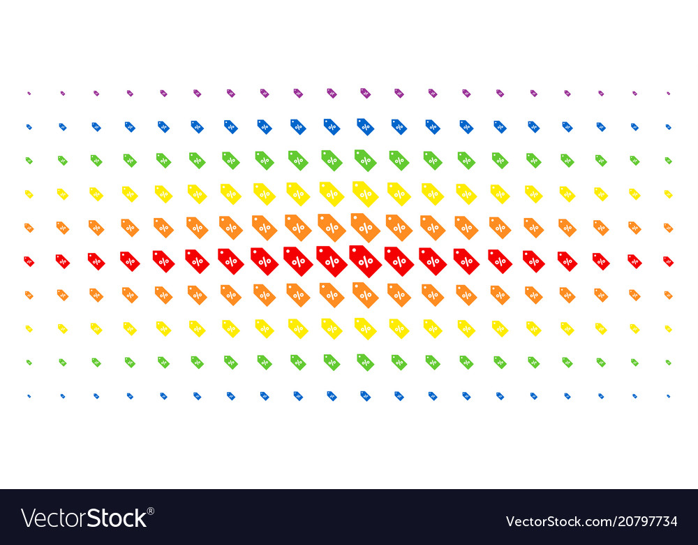 Discount tag spectral halftone array