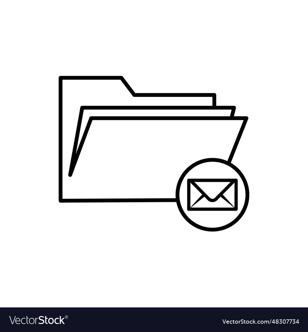 Document icon isolated on white background folder vector image Document icon isolated on white background folder