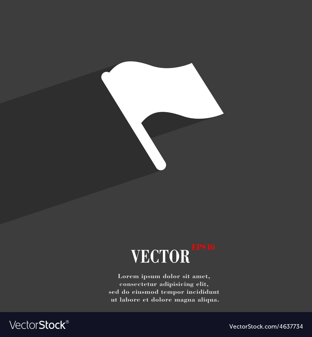 Finish start flag icon symbol flat modern web Vector Image