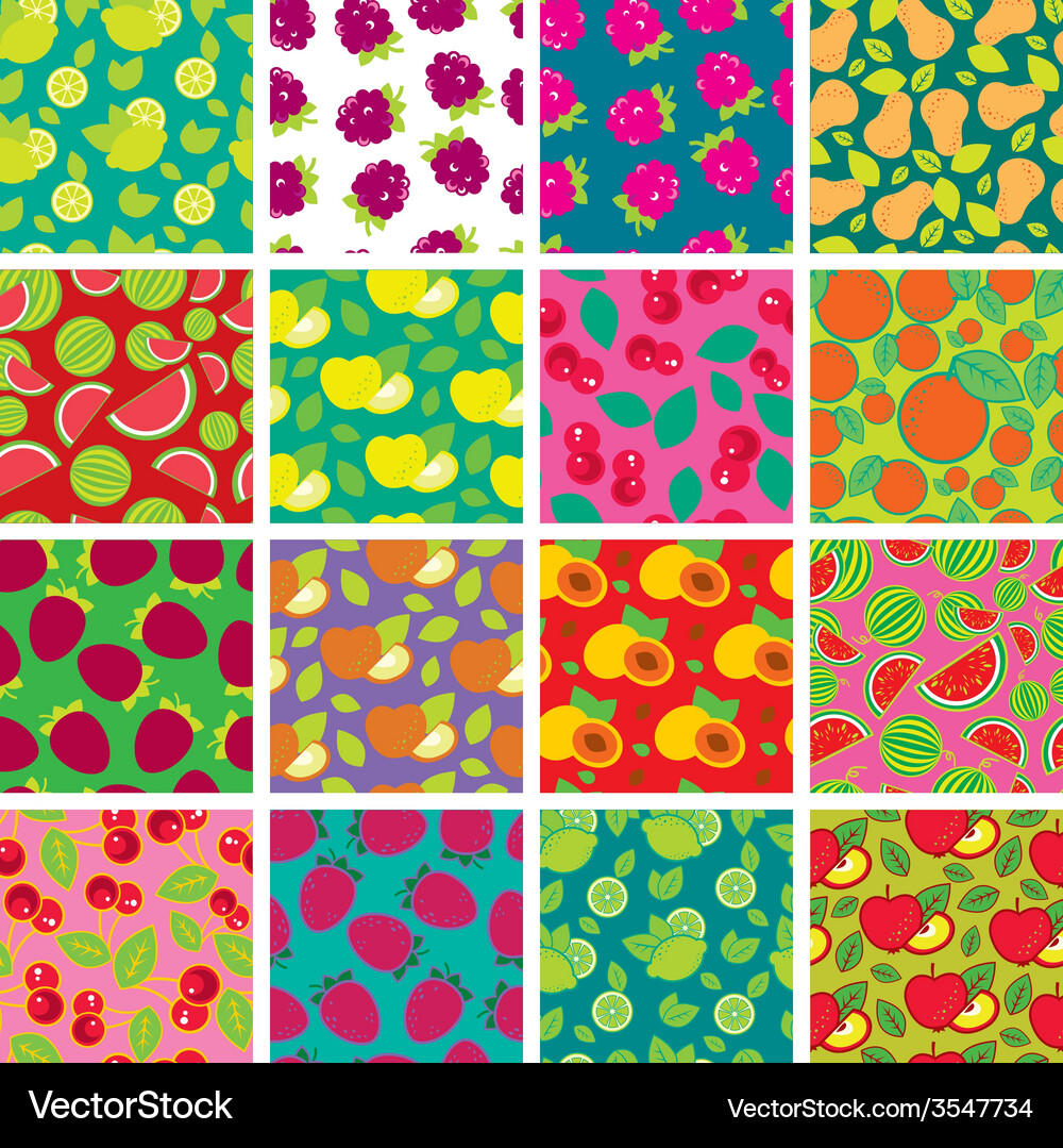 Fruit seamless background Royalty Free Vector Image