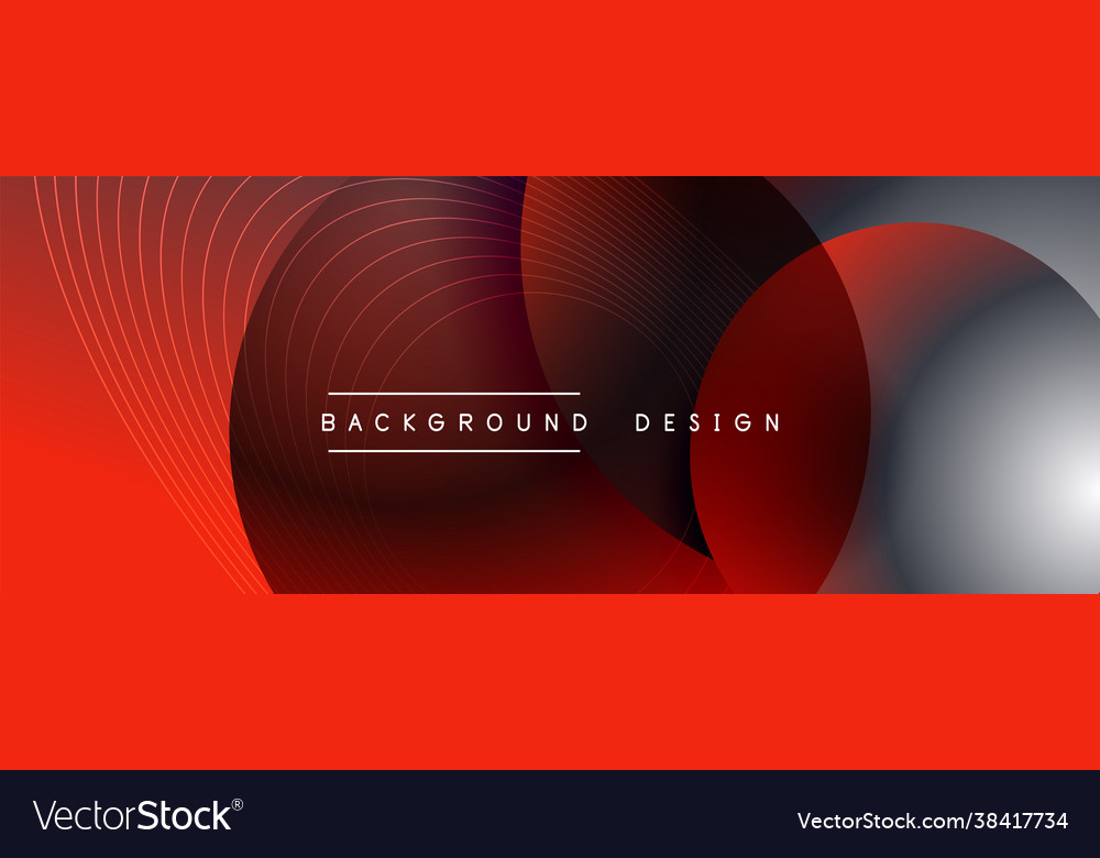 Gradient circles with shadows techno vector image Gradient circles with shadows techno