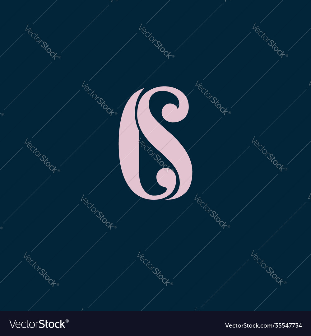 Initial based clean and minimal logo cs sc c s