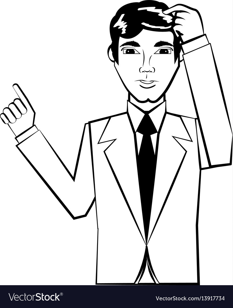 Man character posture line