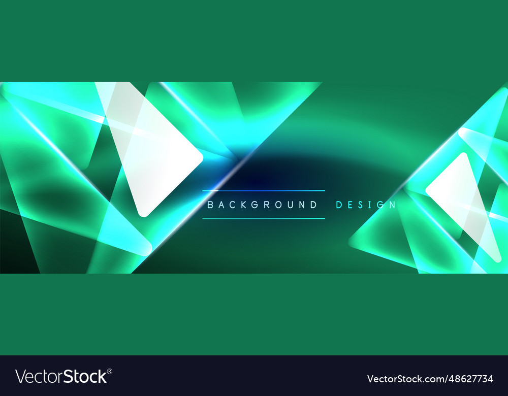 Neon lights hacking geometric background virtual vector image Neon lights hacking geometric background virtual