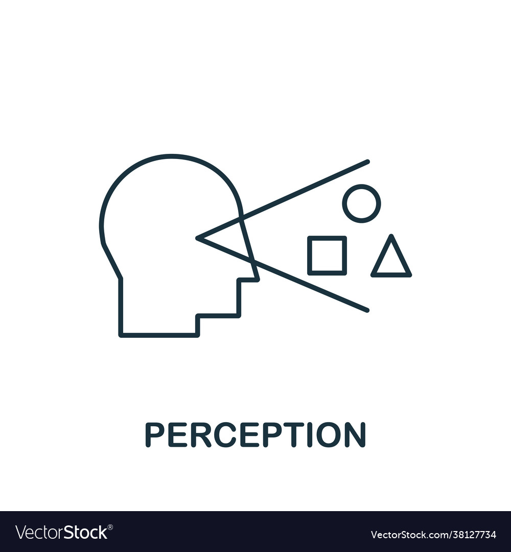 Perception icon simple line element