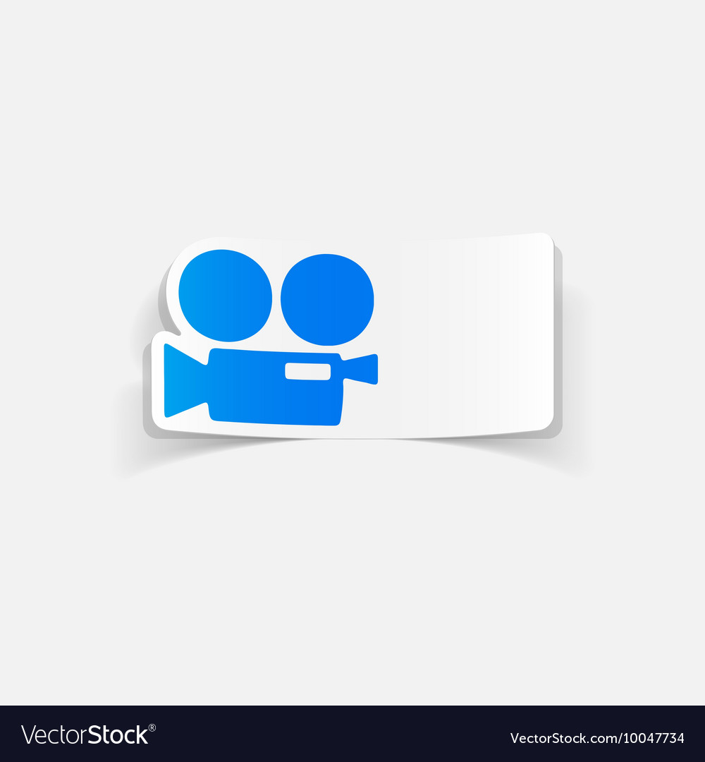 Realistic design element movie camera