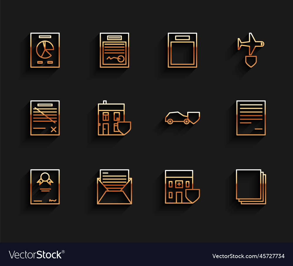 Set line certificate template mail and e-mail vector image Set line certificate template mail and e-mail