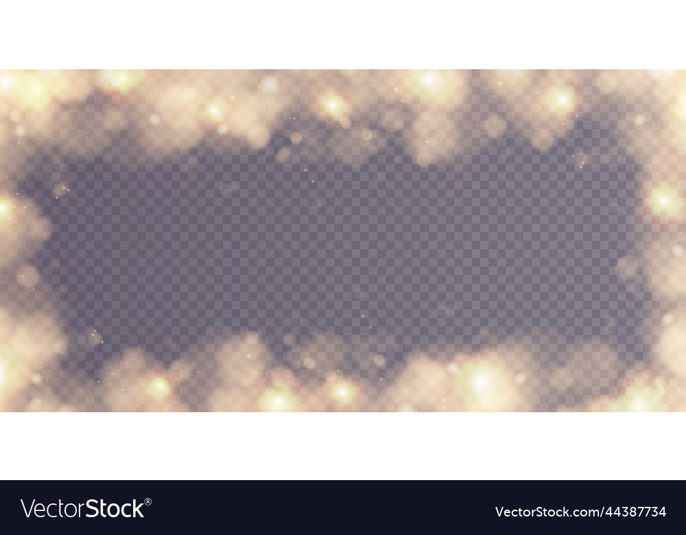 Shining bokeh isolated on transparent background