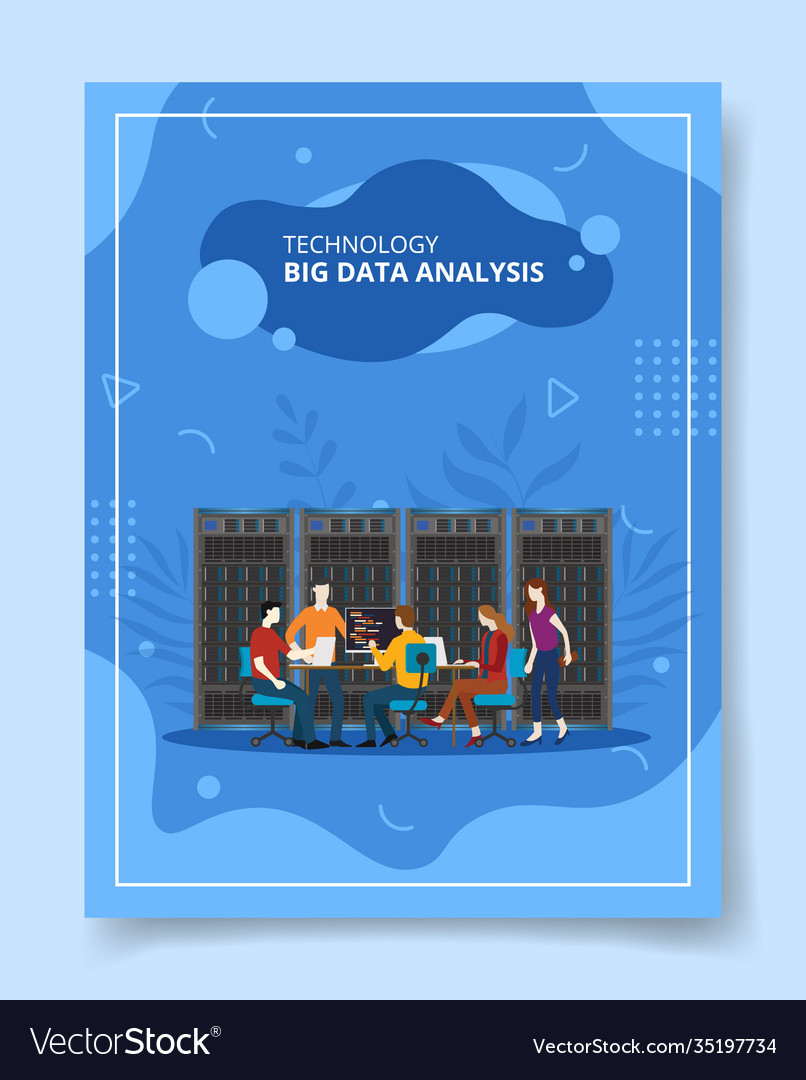 Technology big data analysis people sitting