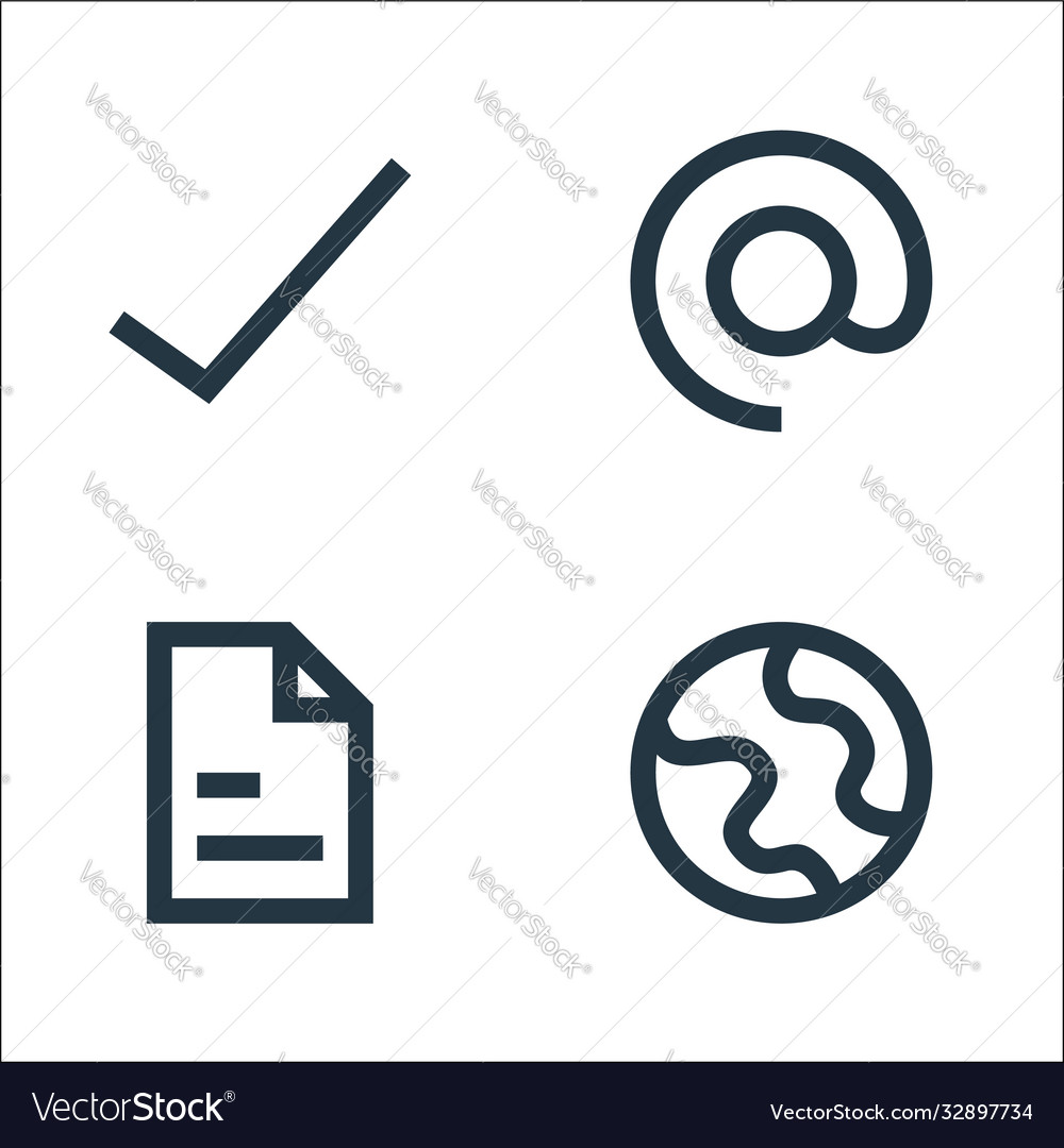 User interface line icons linear set quality vector image User interface line icons linear set quality