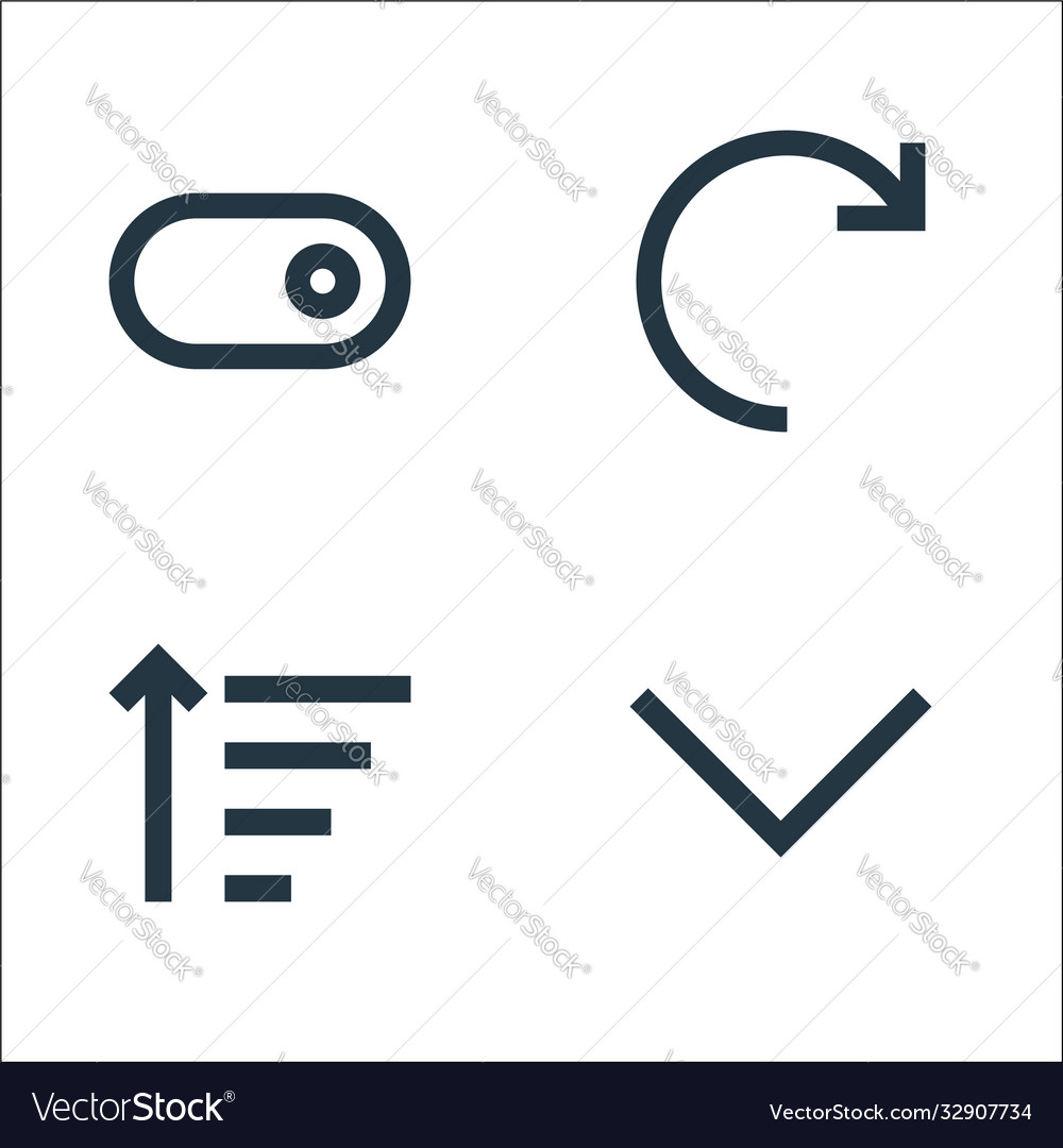 Benutzeroberfläche Linie Icons lineare eingestellte Qualität vector image Benutzeroberfläche Linie Icons lineare eingestellte Qualität