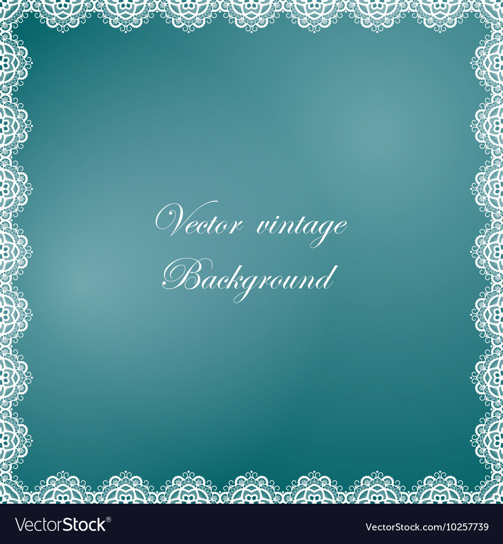 Abstract square lace frame with paper swirls