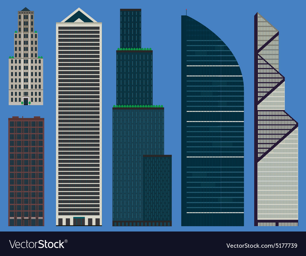 Skyscraper Offices Set Skyscraper, Building Icon, Building, 55% OFF