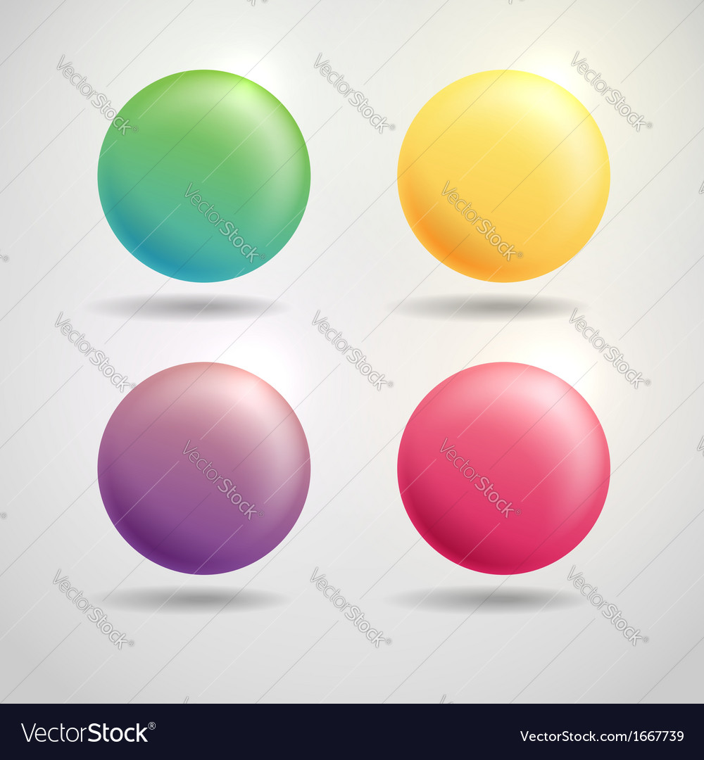 Colorful round buttons Royalty Free Vector Image