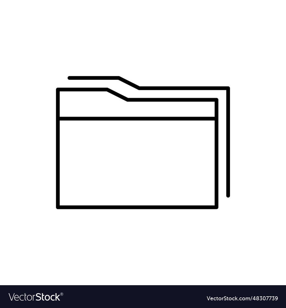 Document icon isolated on white background folder vector image Document icon isolated on white background folder