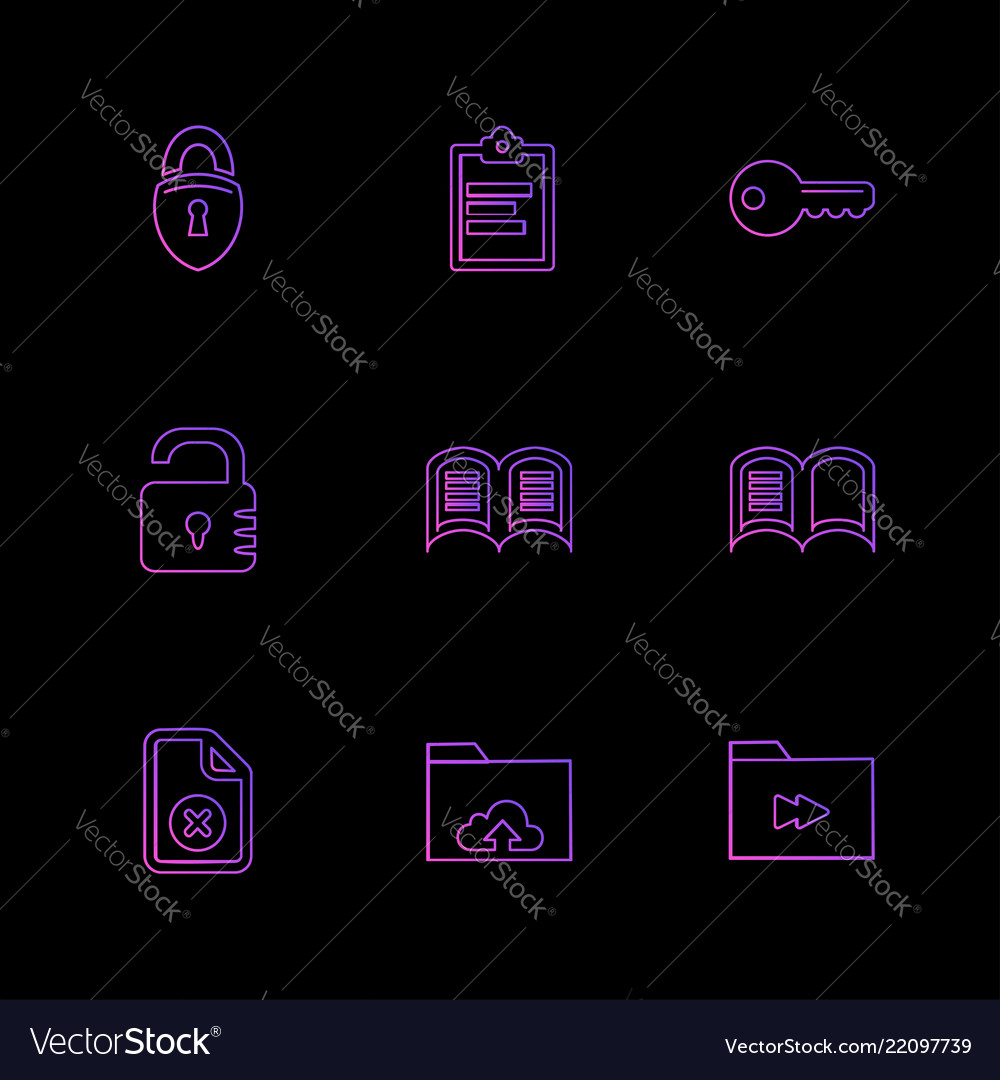 Files document clipboard write eps icons set