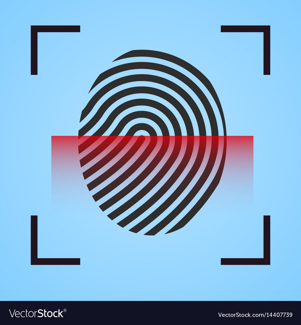 Finger print icon scanning Royalty Free Vector Image Finger print icon scanning Royalty Free Vector Image