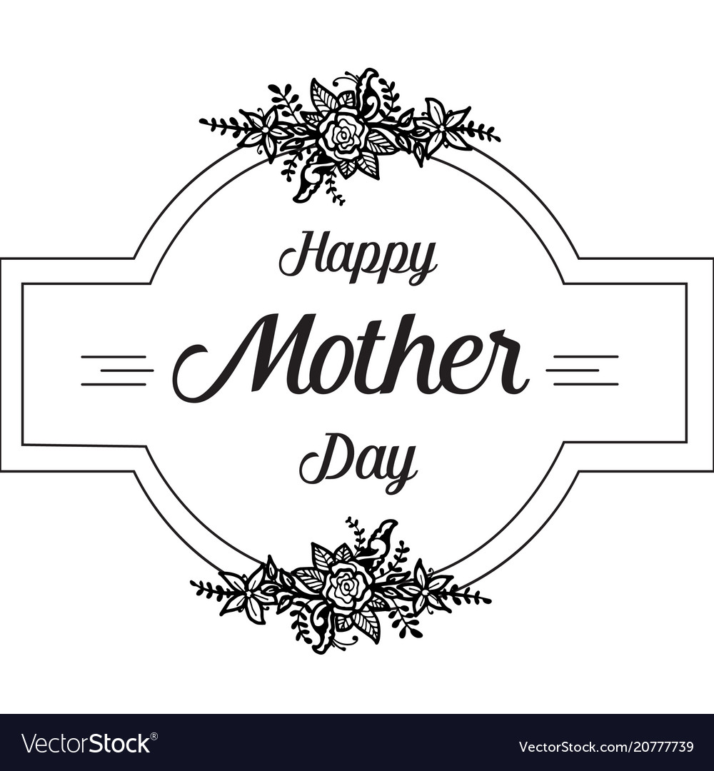 Happy mother day calligraphy background Royalty Free Vector