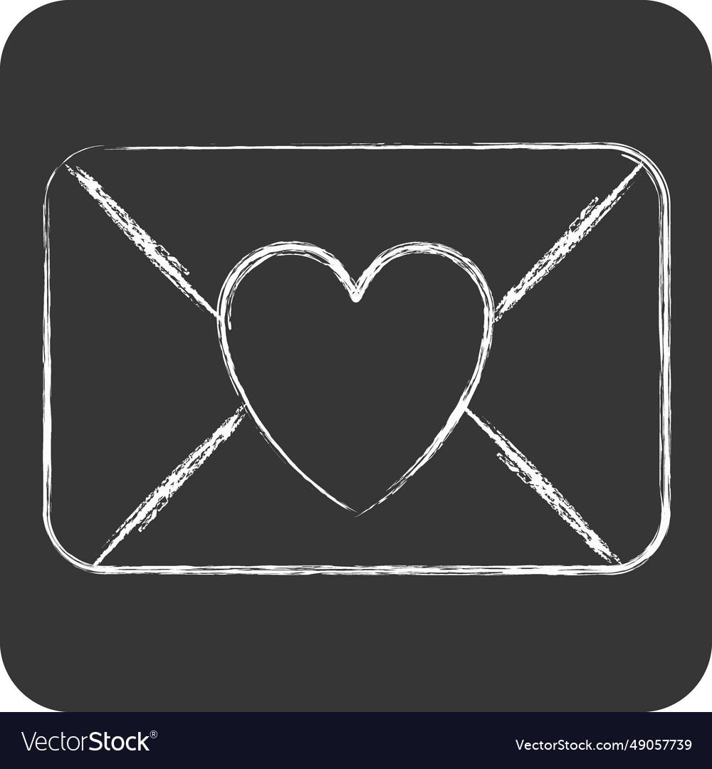 Icon love letter related to valentine day symbol