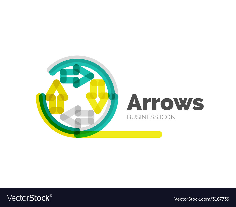 Line minimal design logo arrows