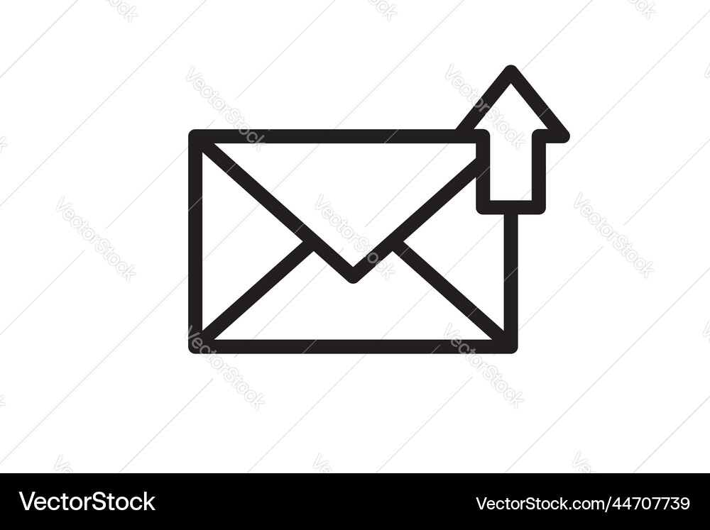 Mail icon sign letter envelope symbol message Vector Image