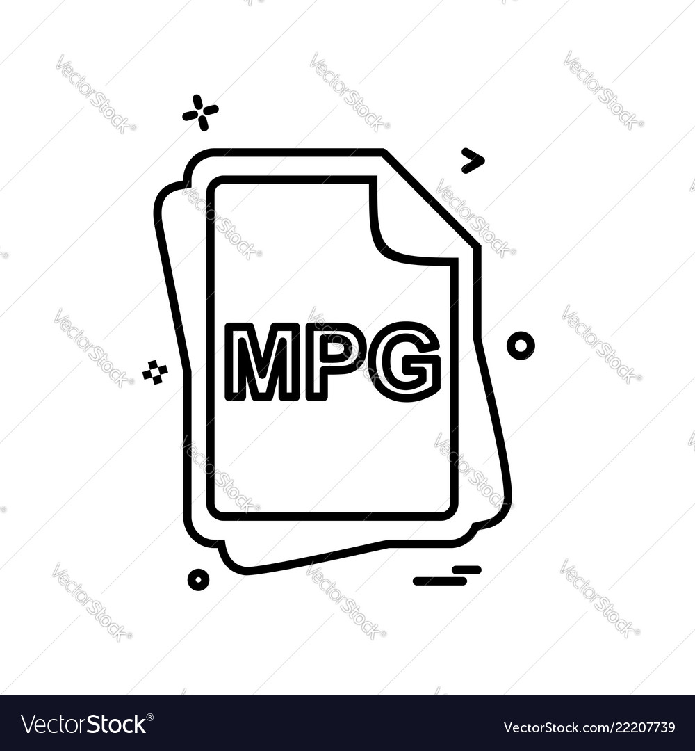 Mpg file type icon design