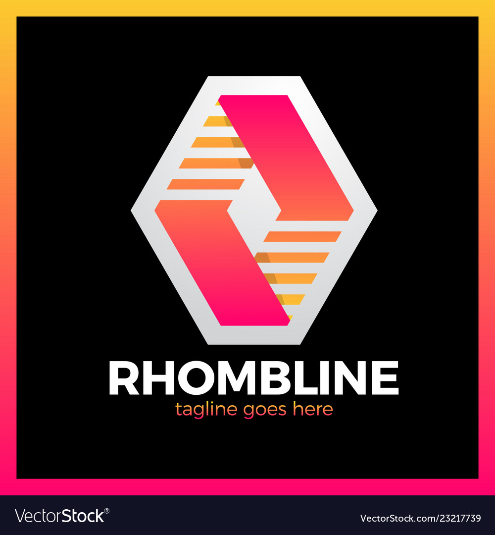 Rhomb line logotype