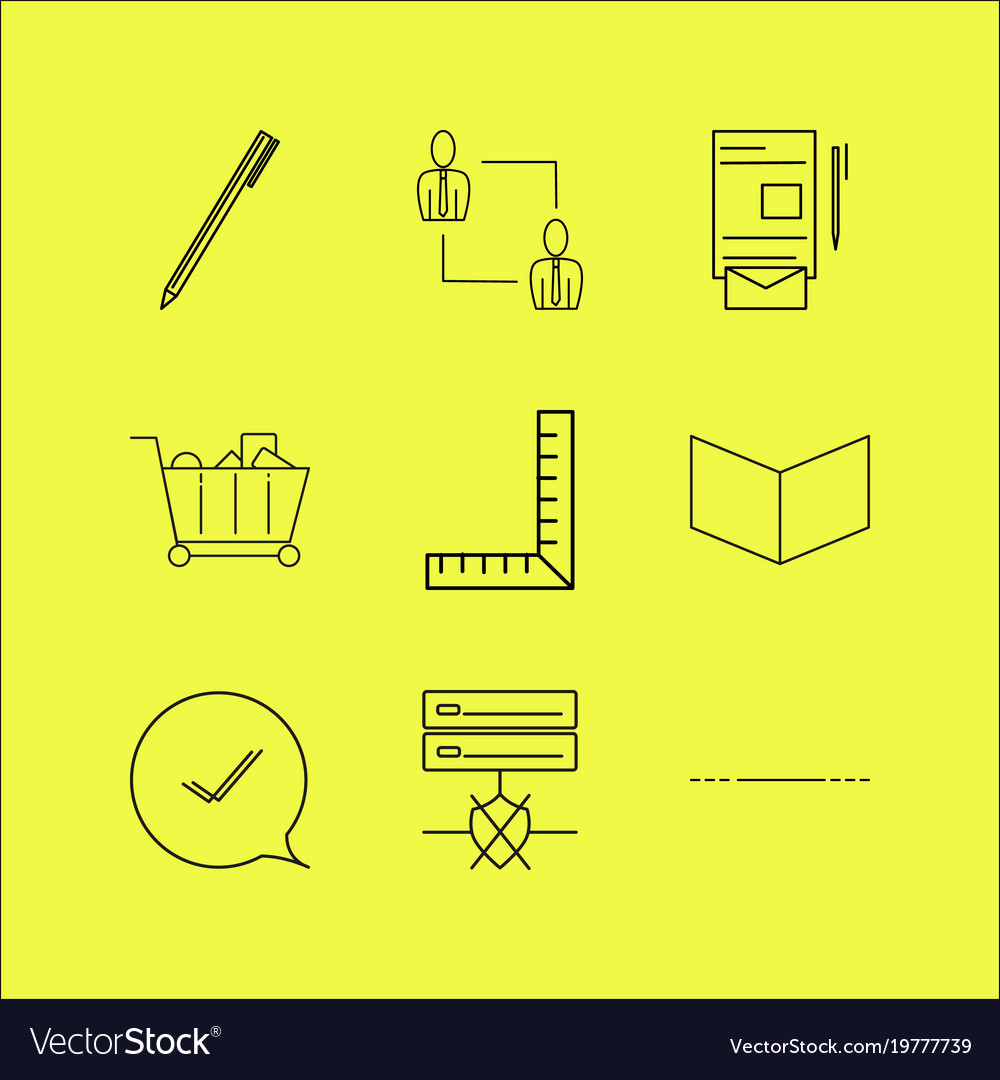 Web linear icon set simple outline icons