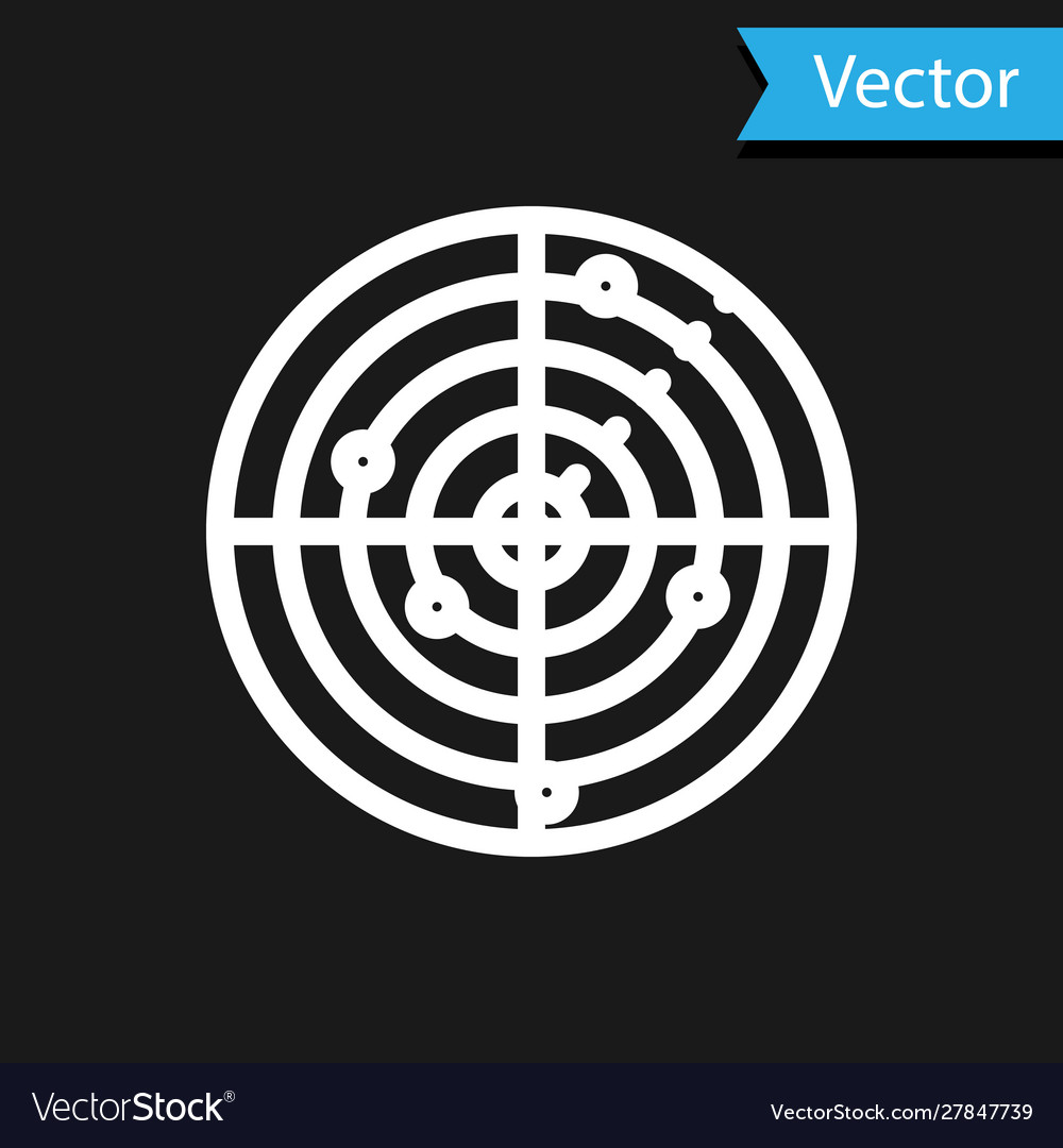 White radar with targets on monitor in searching