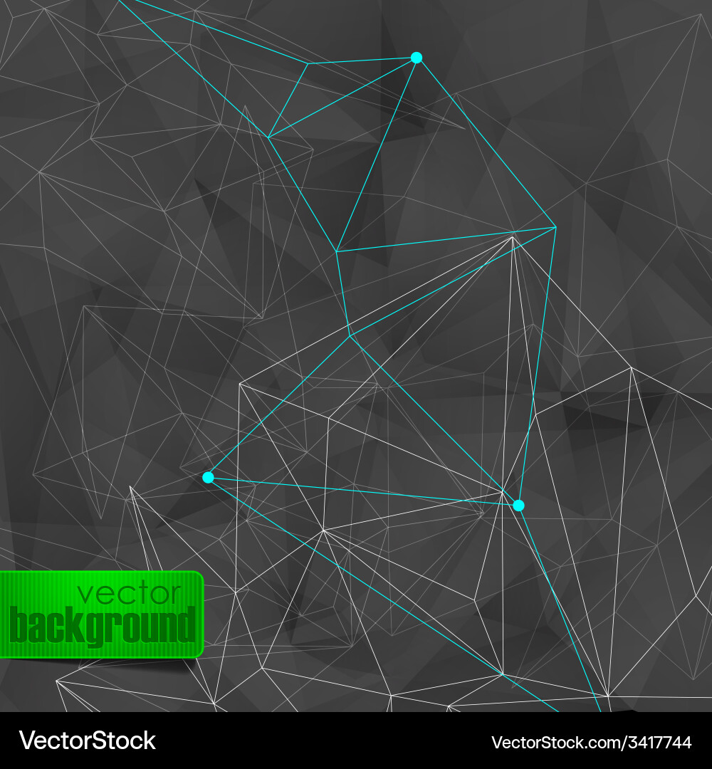 Abstract background with black triangles Vector Image