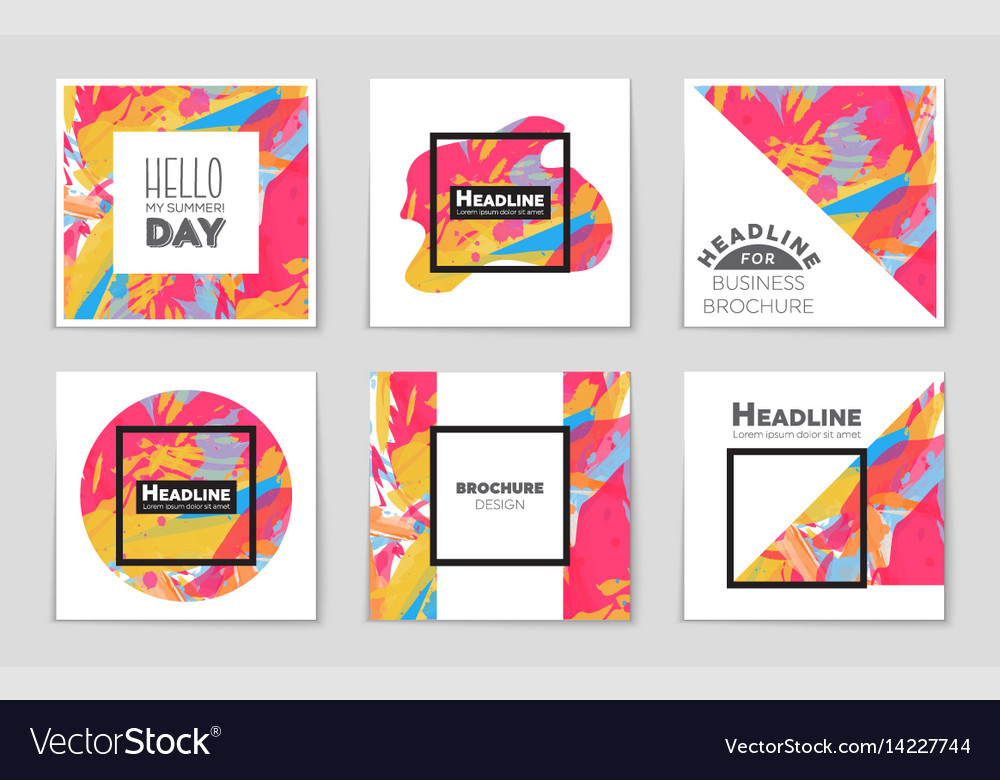 Abstract layout background set for art