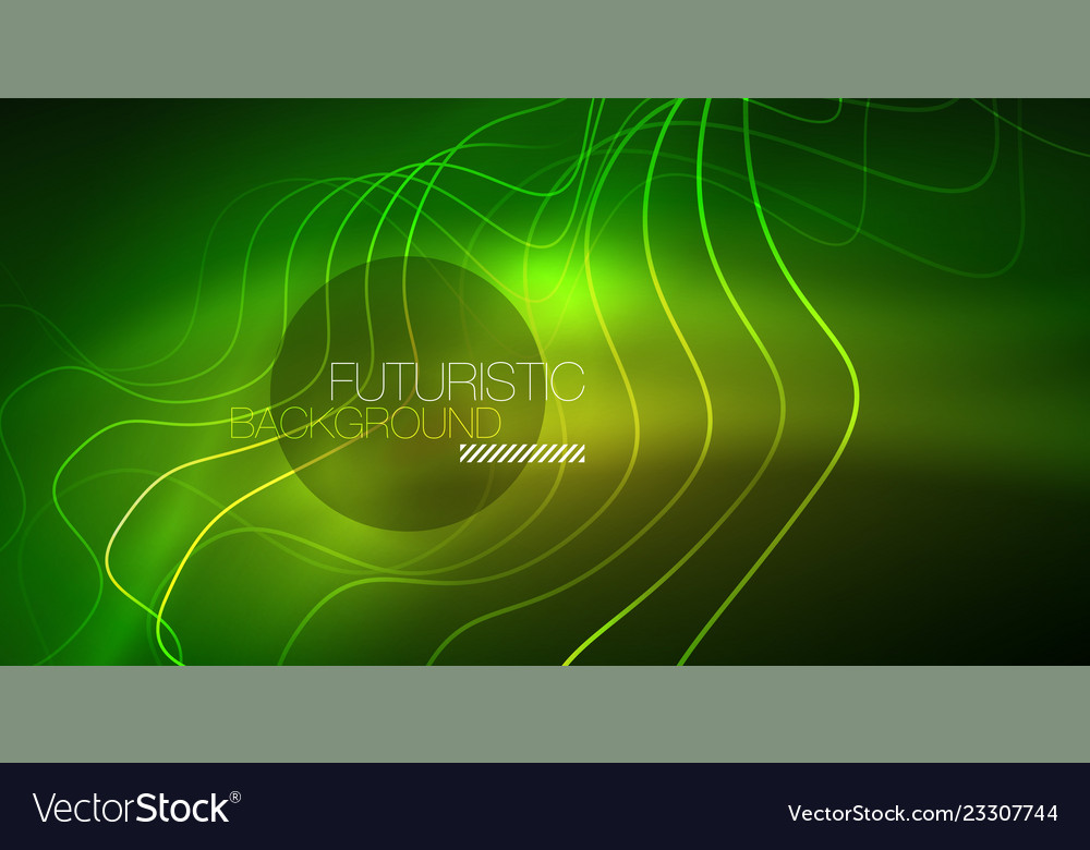 Abstract shiny glowinng color wave design element
