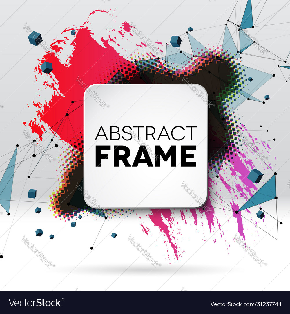 Background with brush stroke blot triangular vector image Background with brush stroke blot triangular