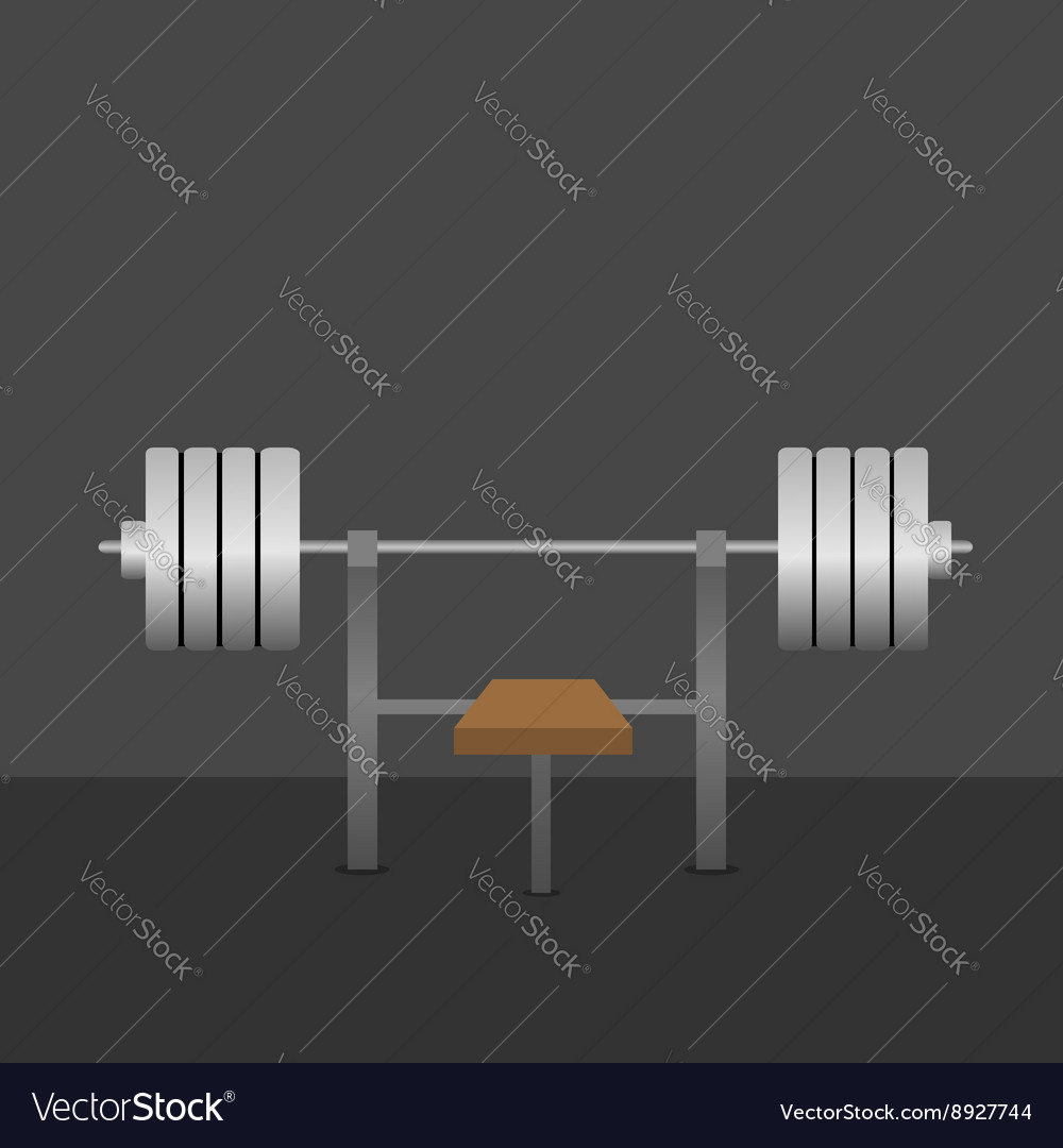 Barbell on bench