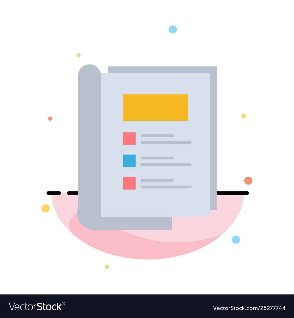 Book bundle layout report abstract flat color