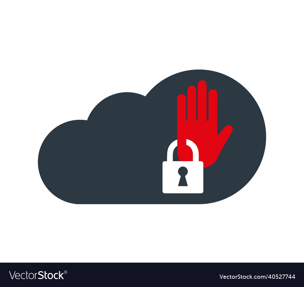 Cloud computing with security icon Vector Image Cloud computing with security icon