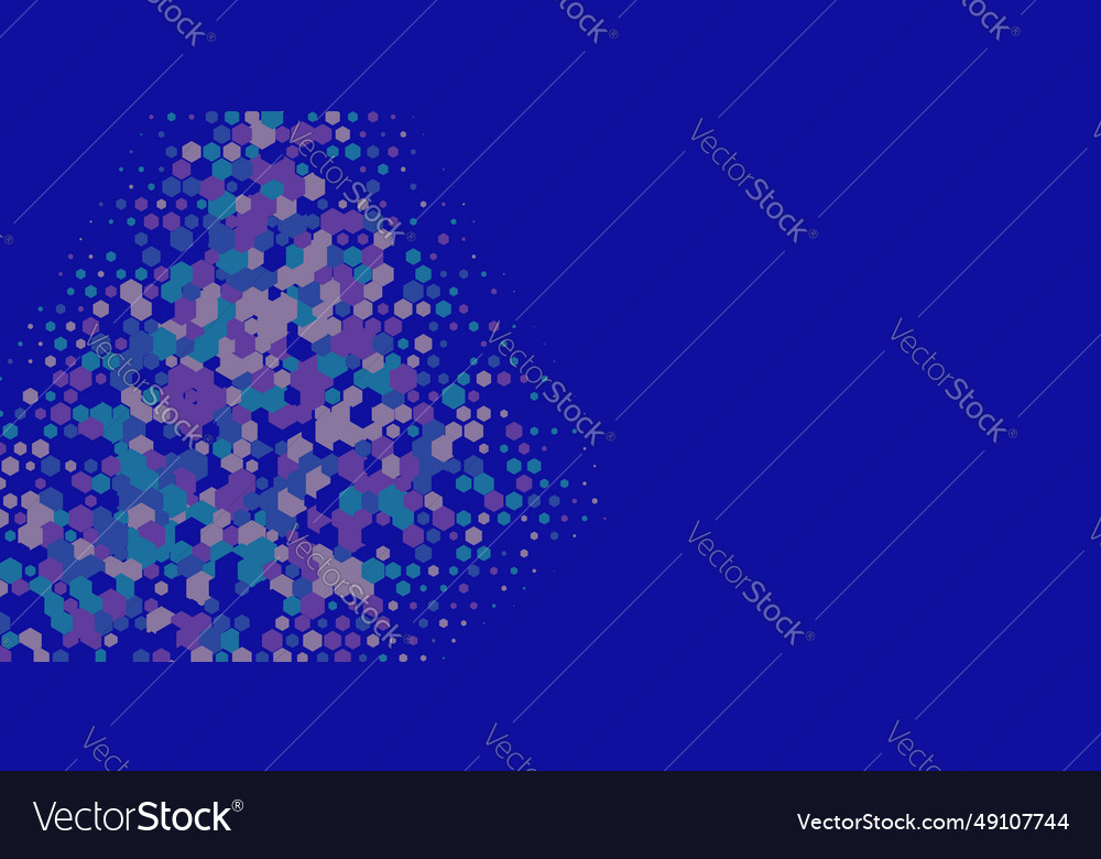 Geometric multi size hexagon with color