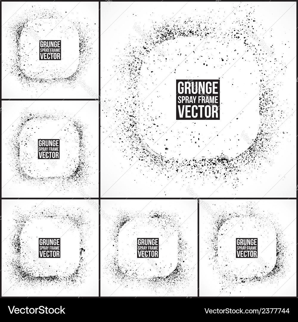 Grunge spray frames Royalty Free Vector Image - VectorStock