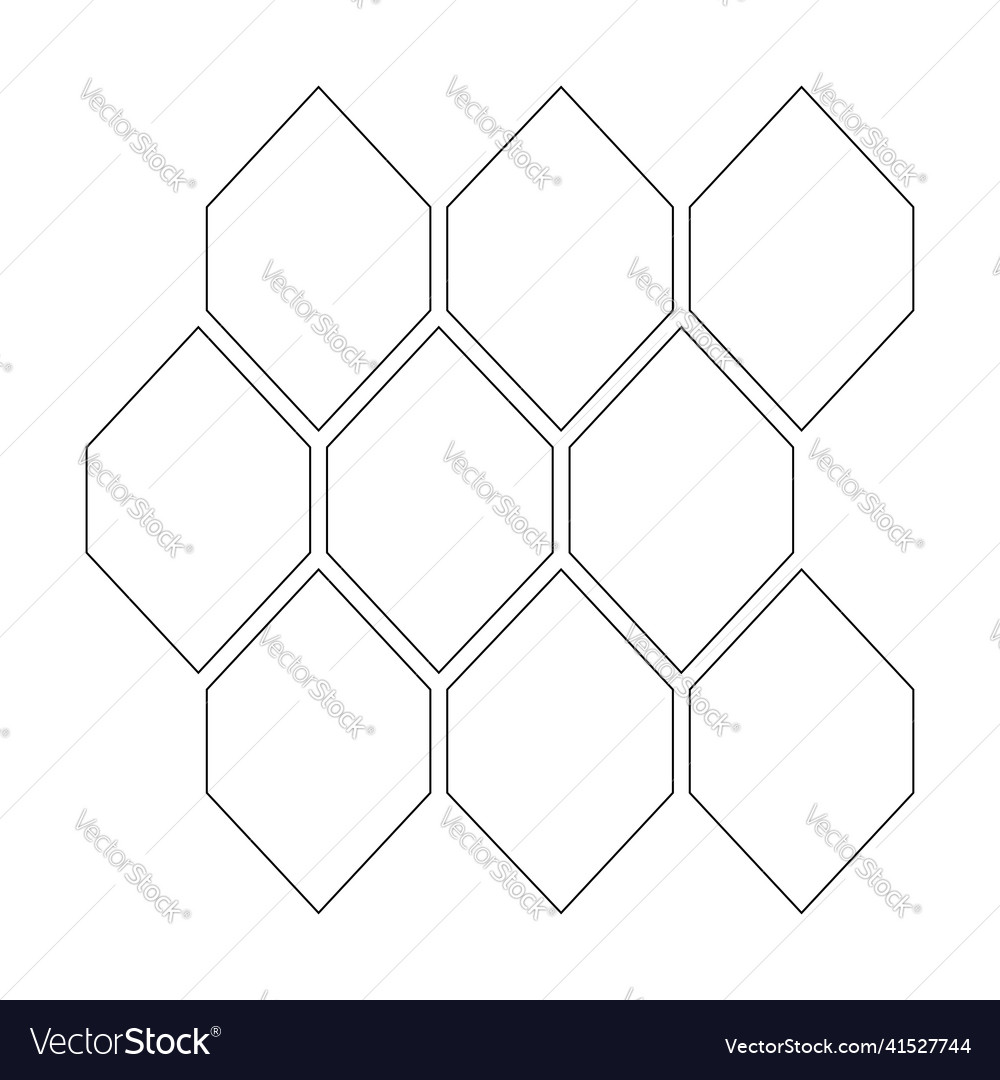 Honeycomb hexagon hex geometric pattern vector image Honeycomb hexagon hex geometric pattern