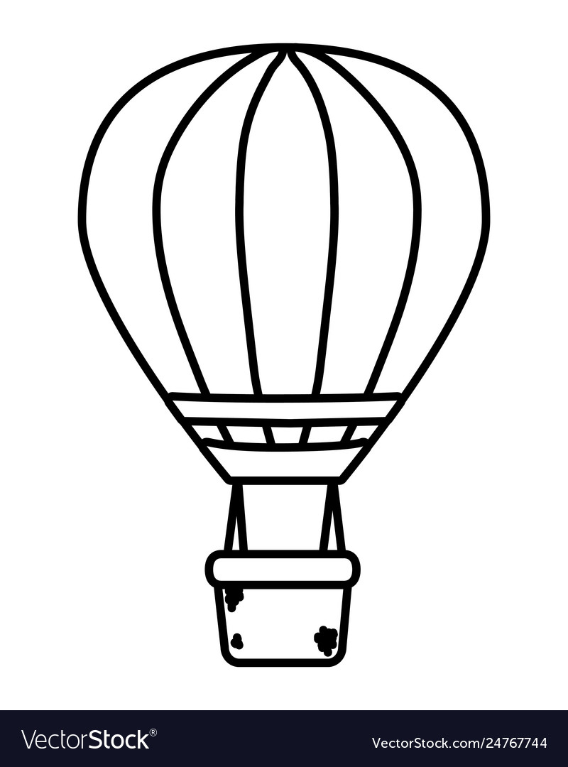 Hot Air Balloon Cartoon Black And White - malaypermo